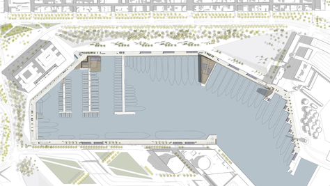 Gallery of Marina Port Vell / SCOB Architecture - 11 Boat Architecture, Boat Marina, Plywood Boat Plans, Details Magazine, Wooden Boat Building, Wooden Boat Plans, Sea Port, Boat Building Plans, Layout Architecture