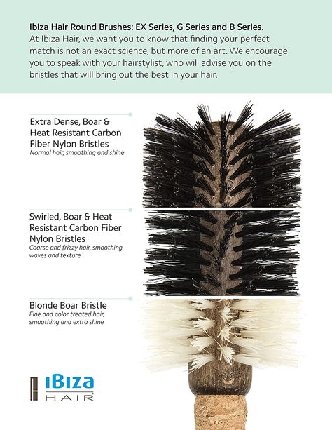 Boar Bristles Round Brush for all hair types. Hair Soft Curls, Ibiza Hair, Boar Hair Brush, Medium To Long Hair, Bean Bag Chair Kids, Round Brush, Normal Hair, Soft Curls, Frizzy Hair