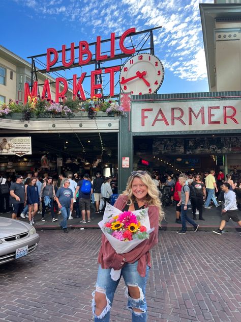 Farmers Market Photoshoot, Market Photoshoot, Seattle Photos, Farmers Market, You Changed, Farmer, Times Square, Broadway Shows, Places To Go