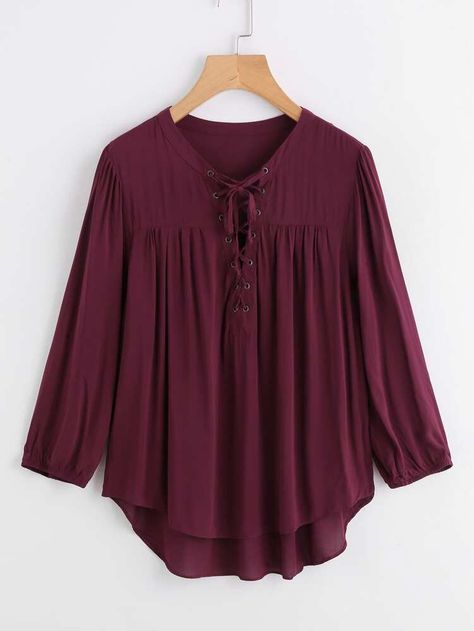 Ladies Tops Blouses, Trendy Shirt Designs, Fashion Top Outfits, Fashion Tops Blouse, Trendy Fashion Tops, Hem Blouse, Muslimah Fashion Outfits, Classy Dress Outfits, Top Shirt Women