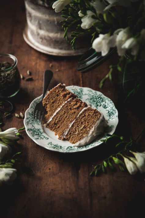 One-bowl Cardamom Carrot Cake + Creme Fraiche Frosting Strawberry Cream Cakes, Bowl Cake, Upside Down Cake, Easter Recipes, Cream Cake, Carrot Cake, Upside Down, Food Photo, Amazing Cakes