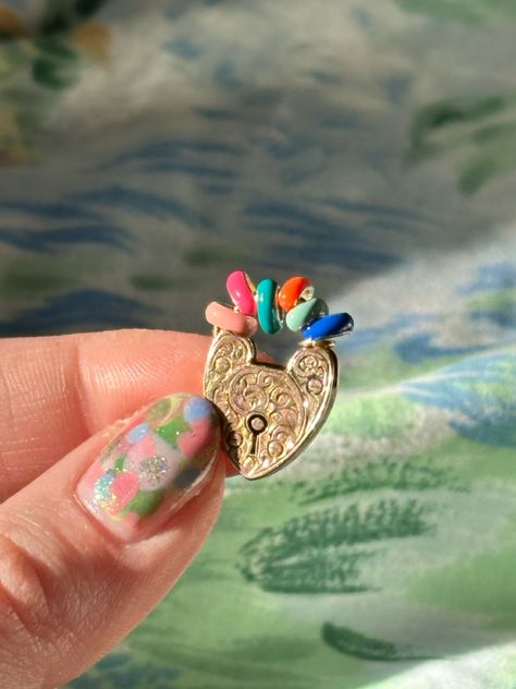 Adina Reyter, Heart Padlocks, Beads Charm, Enamel Beads, Nails Polish, Gold Hand, Buying Jewelry, Piercing Jewelry, Piercings