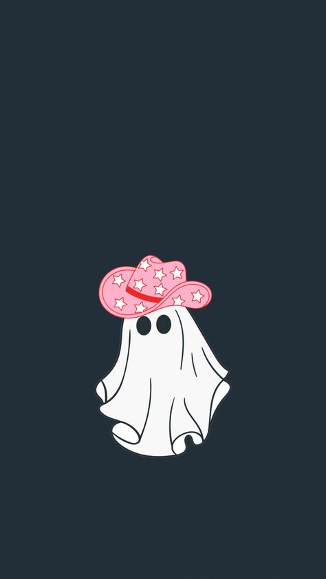 Fall Aesthetic Wallpaper Desktop Pink, Groovy Ghost Wallpaper, Simple Halloween Illustration, Cowboy Skeleton Wallpaper, Cowboy Fall Wallpaper, Fall Western Wallpaper Iphone, Cute Iphone Homescreen Ideas, Funny Halloween Wallpaper Iphone, Western Halloween Wallpaper Iphone