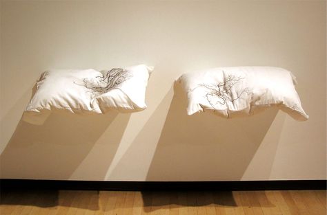 Jenine Haard - anatomy of dreaming Pillow Art Installation, Sherrie Levine, Mind Dump, Liminal Space, Artistic Installation, Textile Fiber Art, Contemporary Sculpture, A Level Art, Soft Sculpture