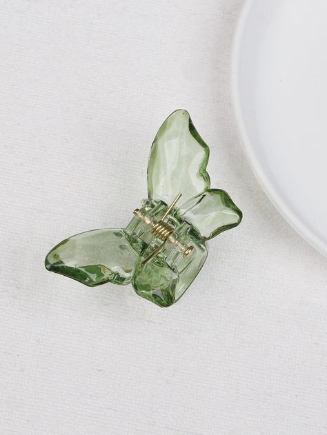 Green Casual Collar  Zinc Alloy Animal Small Hair Claw Embellished   Women Accessories Sage Accessories, Light Green Accessories, Green Hair Clips, Green Hair Accessories, Hair Accessories Green, Small Hair Clips, Green Accessories, Japanese Hairstyle, Hair Accessories Clips