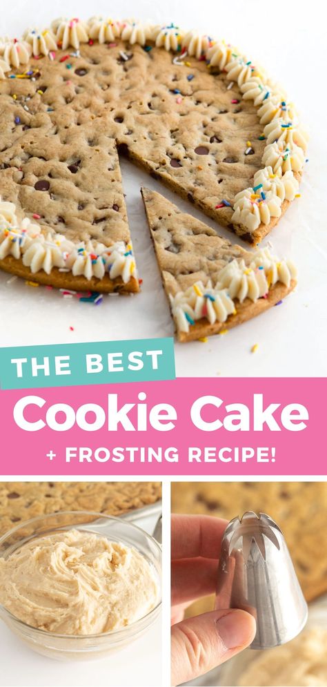 Things To Make With Frosting, Icing For A Cookie Cake, Best Icing For Cookie Cake, Chocolate Chip Cookie Frosting, Icing For Chocolate Chip Cookies, Frosting For Chocolate Chip Cookies, Great American Cookie Frosting Recipe, Chocolate Chip Cookie Icing, Best Cookie Cake Icing