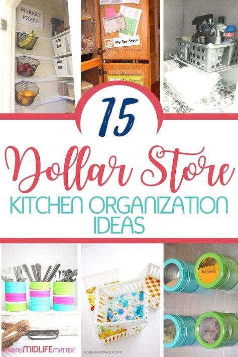 Silverware Organization Countertop, Storing Kitchen Utensils Organization Ideas, Plastic Silverware Storage, Plastic Utensil Storage, Dollar Store Kitchen Organization, Dollar Store Organizing Kitchen, Cabinet Organization Diy, Frugal Kitchen, Budget Storage