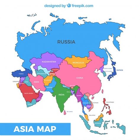 Asean Map, Asian Maps, Australia Continent, Peta Asia, Map Of Asia, Color World Map, Flag Drawing, Asia Continent, Asian Continent