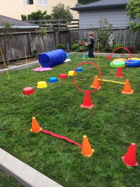 Kids Obstacle Course, Outside Games, Physical Activities For Kids, Outdoor Play Area, Bathroom Remodel Ideas, Gross Motor Activities, Remodel Bathroom, Backyard Games, Toddler Learning Activities