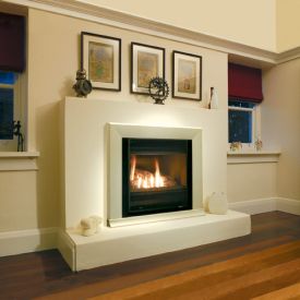 Rinnai Reflection Gas Fireplace White Fire Surround, Gas Fireplace Ideas Living Rooms, Fireplace Suites, Brick Chimney, Fire Surround, Traditional Fireplace, Home Fireplace, Marble Fireplaces, Modern Fireplace