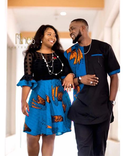 @itsdsoul 💍 @adaeze_a 💙 📷: @rinesphotography #NigerianWedding #NWprewedding💘 African Couple, Couples African Outfits, African Prom Dresses, Couples Outfit, African Fashion Designers, Afrikaanse Mode, Couple Dress, African Clothing For Men, African Print Dresses