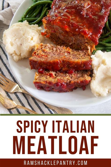 Are you tired of the same old boring meatloaf recipe? It's time to switch things up with my Spicy Italian Meatloaf with sausage! 🍴🔥🌶️ This flavorful twist on a classic dish is guaranteed to bring the heat to your dinner table. Made with a blend of savory Italian sausage and ground beef, and packed with a host of bold and spicy seasonings, this meatloaf is a must-try for any meatloaf lover. Trust me, you won't be able to resist seconds (or even thirds!) of this delicious and satisfying dish. S Meatloaf With Sausage, Italian Sausage Meatloaf, Easy Italian Meatloaf, Spicy Meatloaf, Sausage Meatloaf, Italian Meatloaf Recipes, Traditional Meatloaf, Italian Meatloaf, Italian Sausage Recipes