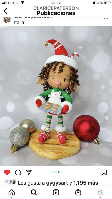 Clay Elf, Christmas Clay, Polymer Clay Christmas, Art Carte, Polymer Clay Diy, Fimo Clay, Pasta Flexible, Diy Party Decorations, Diy Clay