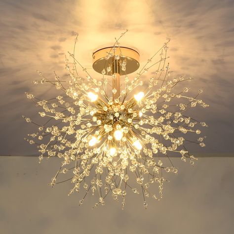 Rayofly Modern Crystal Chandeliers Ceiling Light, Firework Ceiling Lights, Gold, K9 Crystals Fireworks Pendant Lights, Metal, Chandeliers for Living Room, Bedroom, Dining Room, Hallway, Kitchen, 8 G9 : Amazon.co.uk: Lighting Jhumar Light, Gold Ceiling Light, Gold Ceiling, Lounge Lighting, Modern Crystal Chandelier, Light For Living Room, Luxury Chandelier, Home Decor Crate, Cute Pastel Wallpaper