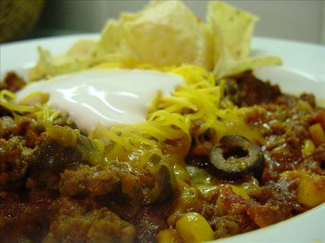 Taco Soup (Paula Deen) from Food.com:   								Paula Deen's version of Taco Soup. As with most of the other things I have watched her make on the Food Network, this is easy to make and delicious! I ran to the market to buy all the cans of goodies to make this immediately. Paula Deen Taco Soup, Bananas Dessert, Recipes Fruit, Paula Deen Recipes, The Food Network, Croatian Recipes, Food Stamps, Soup And Stew, Hungarian Recipes