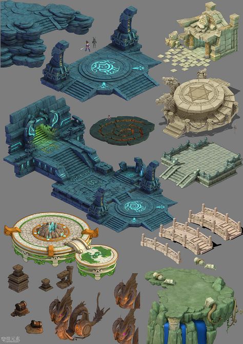 environment Game Level Design, 3d Karakter, Piskel Art, Environment Props, Isometric Art, Game Environment, Game Concept Art, Minecraft Designs, Game Inspiration