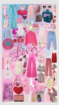 Taylor Swift Lover Outfits Pink, Loved Album Outfits, Taylor Lover Outfit Ideas, Lover Pjs Taylor Swift, Lover Theme Outfit, Taylor Swift Lovers Outfit Ideas, Taylor Swift Bachelorette Outfits, Taylor Swift Outfit Moodboard, Lover Album Inspired Outfit