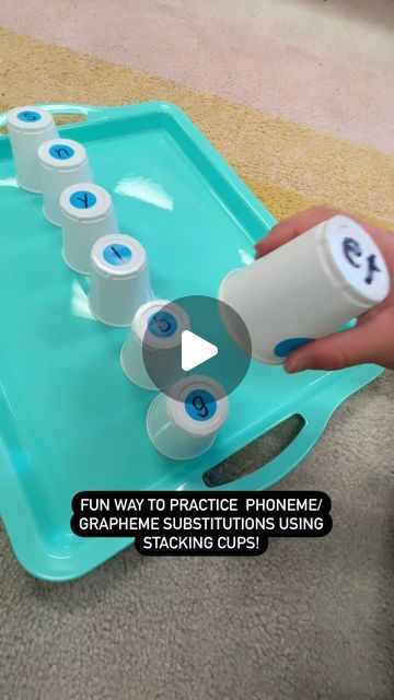 Grab some small stacking cups for this easy (and low prep) way to get your child or student(s) practicing sound substitution. Perfect for... | Instagram Multisensory Learning, February Reading, Phonics Interventions, Structured Literacy, Multi Sensory Learning, Stacking Cups, Literacy Center, Homeschool Life, Primary Teachers