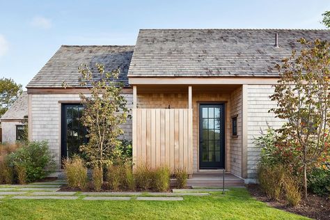 Workshop/APD on Instagram: “This tranquil example of quintessential Nantucket architecture is paired with modern details and the areas natural landscape, creating a…” Nantucket Exterior, House Moodboard, Garage Extension, Workshop Apd, Landscaping Trees, Barn House Design, Farmhouse Floor Plans, Cedar Shingles, House Landscaping