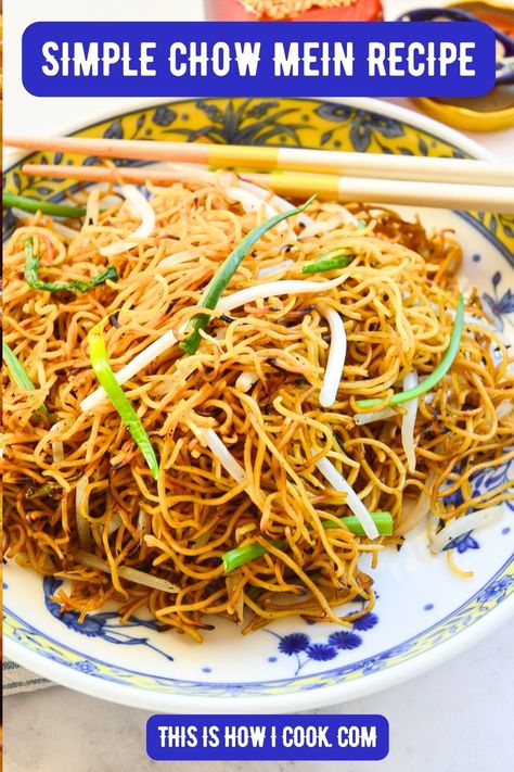 Craving restaurant-style Easy Chow Mein Noodles at home? Our simple recipe delivers the perfect blend of crispy noodles, and savory sauce. Discover the joy of homemade chow mein – quick, delicious, and sure to satisfy your takeout cravings. Perfect for busy weeknights! #ChowMein #EasyRecipes #HomemadeNoodles #QuickDinner"#ChowMeinNoodlesRecipe #ChowMeinNoodles #ChowMeinSauce Chow Mein Noodles Recipe, Easy Chow Mein, Easy Chow Mein Recipe, Homemade Chow Mein, Crispy Noodles, Chow Mein Recipe, Asian Noodle Recipes, Chicken Chow Mein, Chinese Cooking Wine