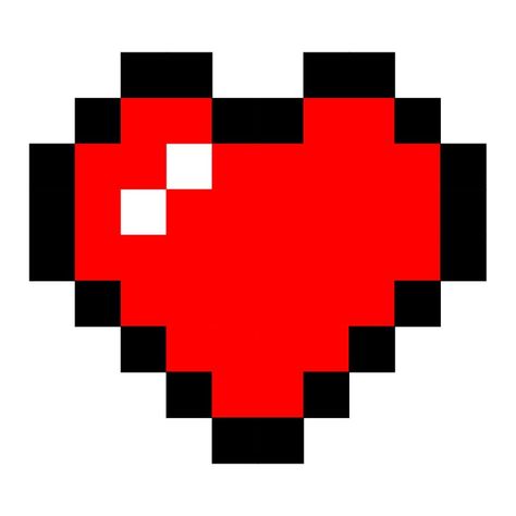 Minecraft Heart, Heart Container, Heart Vinyl, Minecraft Drawings, Pixel Heart, Diy Minecraft, Minecraft Decorations, Minecraft Birthday, Minecraft Pixel Art