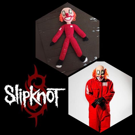 Slipknot Crochet, Clown Amigurumi, Slipknot Band, Crochet Patterns Free, Slipknot, Crochet Dolls, Free Crochet Pattern, Art Ideas, Free Pattern