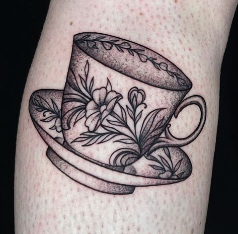 Tea Cup Tattoo, Tea Tattoo, Teacup Tattoo, Cup Tattoo, Kawaii Tattoo, Sweet Tattoos, Memorial Tattoo, Forearm Tattoo, Get A Tattoo