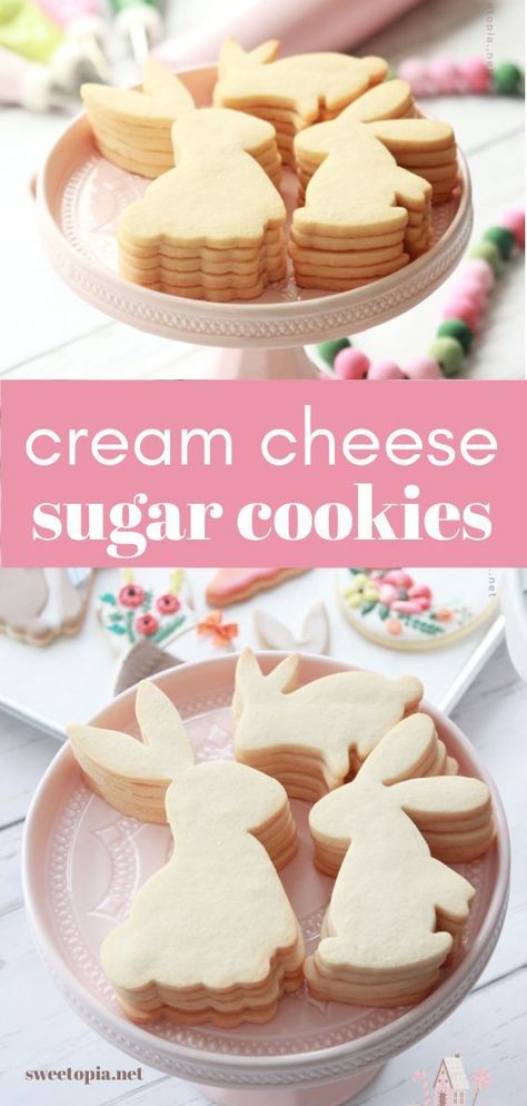 Cookie Roll Out Recipes, Cookies Made With Cream Cheese Holidays, Sugar Cookie Recipe Cream Cheese, Cake Mix Cutout Cookies, Roll Out Butter Cookie Recipe, Crème Cheese Cookies, Chewy Sugar Cookie Recipe Cut Out, Cinnamon Roll Sugar Cookies Recipe, Spring Cut Out Cookies