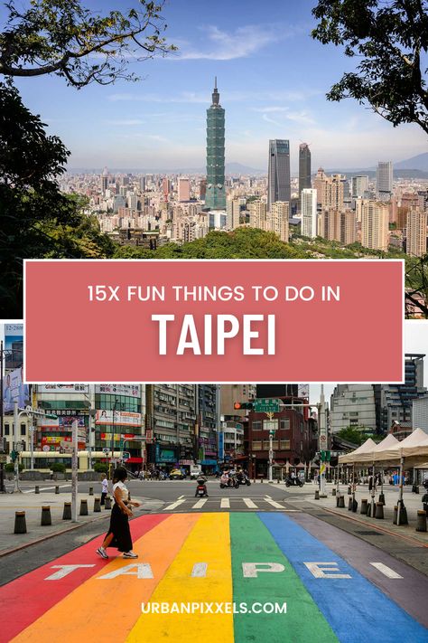 In this Taipei travel guide, I share all my favorite tips for things to do in Taipei. From exploring historic temples and night markets to taking in panoramic views from towering skyscrapers. If this is your first time in Taipei it will help you to know exactly what to do in Taipei and how to get the most out the days you spend here. Things To Do In Taipei, Taipei Travel Guide, October Weather, Taipei Travel, Taipei 101, Taipei Taiwan, Taipei City, Taiwan Travel, Beautiful Park