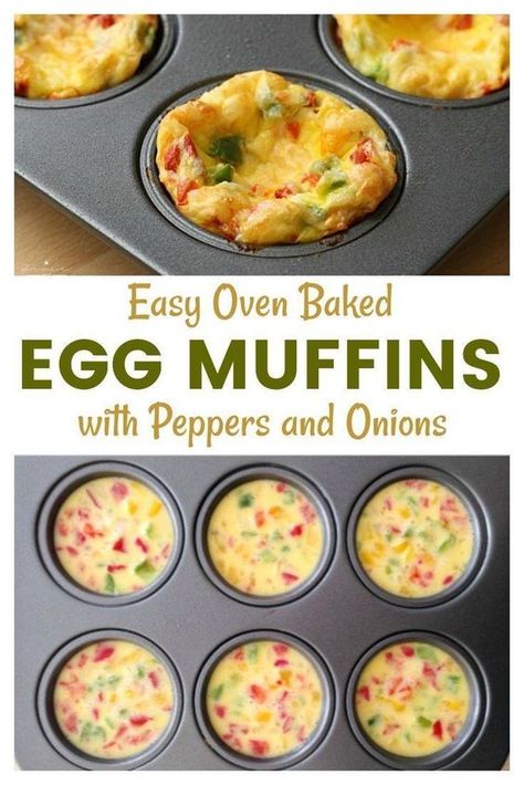 Easy Egg Bites Muffin Tins Healthy, Easy Egg Bites Oven, Egg Bake With Peppers And Onions, Egg Bites Healthy Oven, Ww Egg Bites Oven, Egg Bites With Peppers, Egg Bites Recipe In Oven, Egg Bites Oven Baked, Ww Egg Muffins