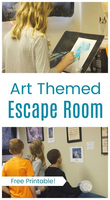 Kids work together to escape the art gallery in this free printable Art Escape Room! Great for homeschool cooperatives and groups! #art #artforkids #escaperoom #handsonlearning #handsonlearning Art Games For Kids, Homeschool Art Curriculum, Escape Room Diy, Escape Room Challenge, Escape Room For Kids, Escape Room Puzzles, Art And Craft Ideas, Escape Room Game, Free Printable Art