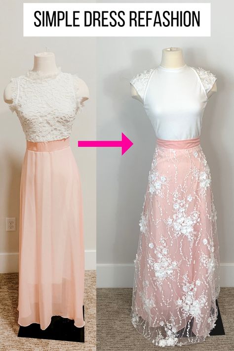 Prom Dress Upcycle, Upcycle Prom Dress, Diy Formal Dress, Upcycled Prom Dress, Ballgown Inspiration, Diy Dress Makeover, Redesign Clothes Diy, Plain Prom Dresses, Prom Dress Alterations