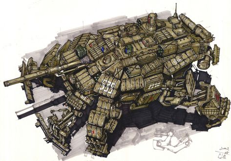 Walking Tank, Mecha Tanks, Sci Fi Tank, Cool Robots, Arte Robot, Concept Art Drawing, Tank Design, Army Vehicles, Robots Concept