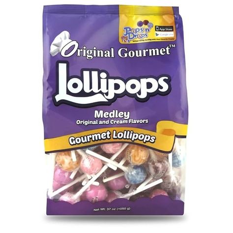 Amazon.com : Original Gourmet Lollipops, Medley of Mini Lollipops, 100 Count (Pack of 1) (Packaging may vary) : Grocery & Gourmet Food Trolls Party Food, Gourmet Gluten Free, Keto Protein Bars, Gourmet Lollipops, Bacon Seasoning, Hard Candy Lollipops, Gluten Free Candy, Gourmet Salt, Free Candy