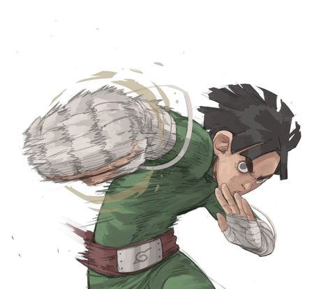 Naruto Moments, Rock Lee Naruto, Lee Naruto, Action Pose Reference, Naruto Drawings, Rock Lee, Perspective Art, 캐릭터 드로잉, Illustration Painting