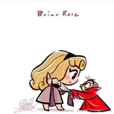 Aurora - La bella durmiente Disney Kızları, Disney Chibi, David Gilson, Rosé Cartoon, Chibi Disney, Disney Doodles, Disney Cuties, Disney Princess Aurora, Disney Logo