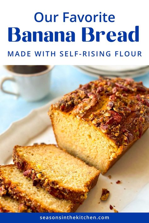 Make this foolproof Banana Bread with self-rising flour. No special equipment needed – just simple ingredients and enthusiasm for a scrumptious treat! Pop over to our site for the recipe! Banana Bread Loaf, Flours Banana Bread, Self Raising Flour, Sweet Breakfast Treats, Easy Banana Bread Recipe, Banana Bread Recipe, Self Rising Flour, Flour Recipes, Banana Flavored