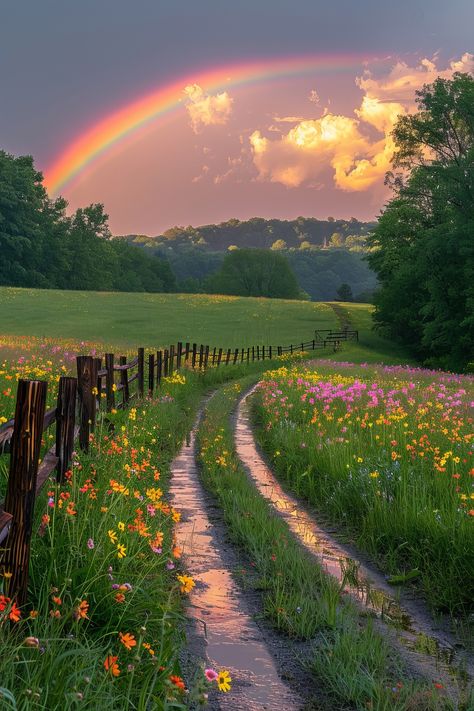 Tree Pictures Photography Nature, Cute Nature Pictures, Colorful Garden Aesthetic, Peaceful Pictures Nature, Field Of Pink Flowers, Earth Asthetic Picture, Colourful Landscapes Photography, Pretty Landscape Photography, Beautiful Flowers Pictures Photography