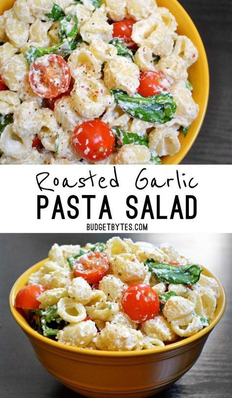 Roasted Garlic Pasta Salad, Garlic Pasta Salad, Fresh Pasta Salad, Roasted Garlic Pasta, Bacon Ranch Pasta Salad, Vegan Pasta Salad, Ranch Pasta Salad, Ranch Pasta, Best Pasta