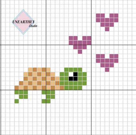 Cross Stitch Turtle Pattern Free, Mini Cross Stitch Animals, Small Easy Cross Stitch Patterns, Cross Stitch Turtle Pattern, Sea Turtle Pixel Art, Small Cross Stitch Designs, Pixel Turtle, Tiny Cross Stitch Patterns Minis, Cross Stitch Turtle