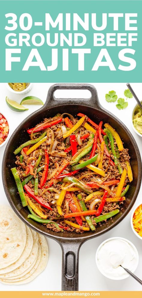 Ground Beef Fajitas, Fajita Bowl Recipe, Beef Fajita Recipe, Ground Beef Seasoning, Beef Recipes For Dinner Easy, Recipes For Dinner Easy, Low Carb Soup Recipes, Homemade Fajita Seasoning, Beef Fajitas