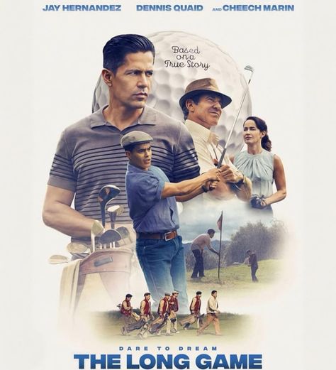 🍿What is on your movie watch list this weekend? #AD We are going to watch the @thelonggamemovie which is based on the book, Mustang Miracle by Humberto G. Garcia and set in 1956, The Long Game follows the story of JB Peña and his wife, who move to the small town of Del Rio, TX, to fulfill JB’s dream of joining the prestigious Del Rio Country Club. When JB is rejected on the basis of his skin color, he is devastated. But his world soon collides with a group of young latino golf caddies who w... High School Golf Team, High School Golf, The Long Game, Netflix Recommendations, Jay Hernandez, Game Movie, Movie Info, English Movies, Mexican American