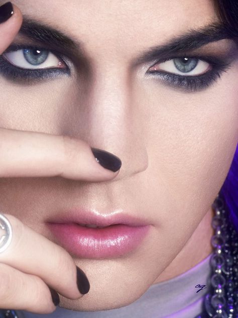 Celebrity Makeup Looks, Glam Makeup Look, Male Makeup, Adam Lambert, Celebrity Makeup, American Idol, Smokey Eye Makeup, Pretty Eyes, Glam Makeup