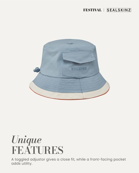 Come rain or shine. Whatever the weather throws at you, you’ll be 𝗿𝗲𝗮𝗱𝘆 𝗳𝗼𝗿 𝗳𝗲𝘀𝘁𝗶𝘃𝗮𝗹 𝘀𝗲𝗮𝘀𝗼𝗻. Be prepared, with the classic Seething Bucket Hat. 100% waterproof Aquasealz™️ technology, SPF 40+ UV protection, adjustable toggle and handy pocket. The perfect festival bucket hat. Rain Or Shine, Be Prepared, Hat Fashion, Festival Season, Uv Protection, Bucket Hat, The 100, Festival, Technology