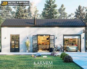 2 Bedroom Barndominium With Shop Modern, Mini Barndominium With Brick, Metal Shop Tiny House, One Bedroom Barndo With Loft, Tiny House 800 Sq Ft Home Plans, 800 Sq Ft Barndominium, Barndominium Cabin, 800 Sq Ft House Plans, Dream Barndominium