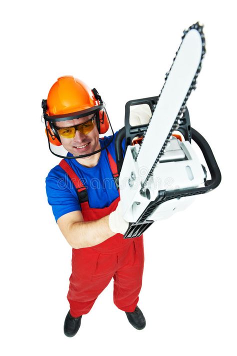 Lumberjack Worker With Chainsaw Isolated. Lumberjack Worker in protective safety #Sponsored , #Affiliate, #Affiliate, #Worker, #safety, #protective, #Lumberjack Poses With Chainsaw, Person Holding Chainsaw Reference, Holding A Chainsaw Reference, Chainsaw Pose Reference, Holding Chainsaw Reference, Chainsaw Pose, Chainsaw Reference, Worker Safety, Safety Equipment