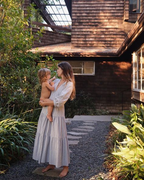 Courtyard Renovation, Farm Dresses, Light And Dwell, Christy Dawn, Tiered Skirts, The Dawn, Midi Dress With Sleeves, Slow Living, Tiered Skirt