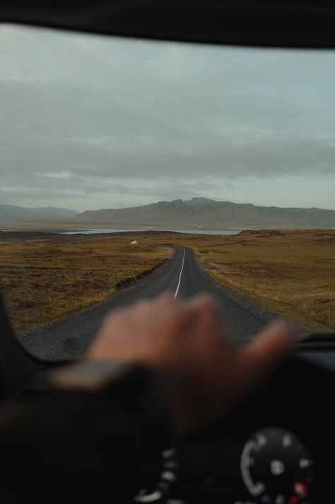 A person driving a car down a rural road photo – Free Iceland Image on Unsplash Vik Iceland, Road Photo, Waves Wallpaper, Winter Images, Leica Camera, Grey Wallpaper, Car Photos, White Wallpaper, Pictures Images