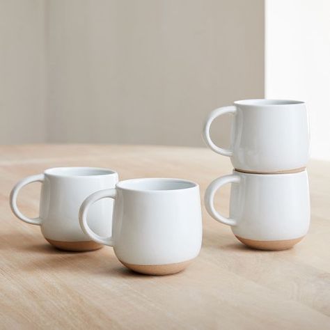 Unique Coffee Mugs & Tea Cups | West Elm Mug Sets, Pasta Bowl Set, Kitchen Organisation, Stoneware Dinnerware, Unique Coffee Mugs, Dinner Plate Sets, White Coffee Mugs, Unique Coffee, Stoneware Mugs