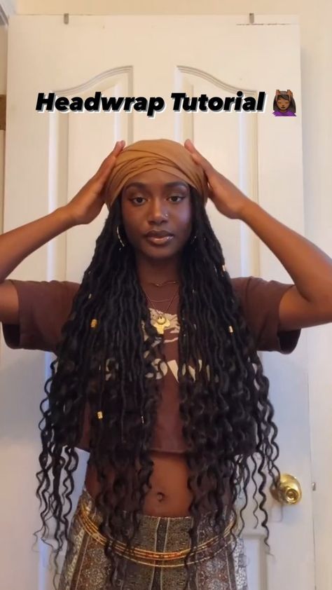 Hair Scarf Ideas, Braided Headwrap, Headwrap Hairstyles, African Hair Wrap, Headwrap Tutorial, Scarf Ideas, Braided Scarf, Curls For The Girls, Head Wrap Styles